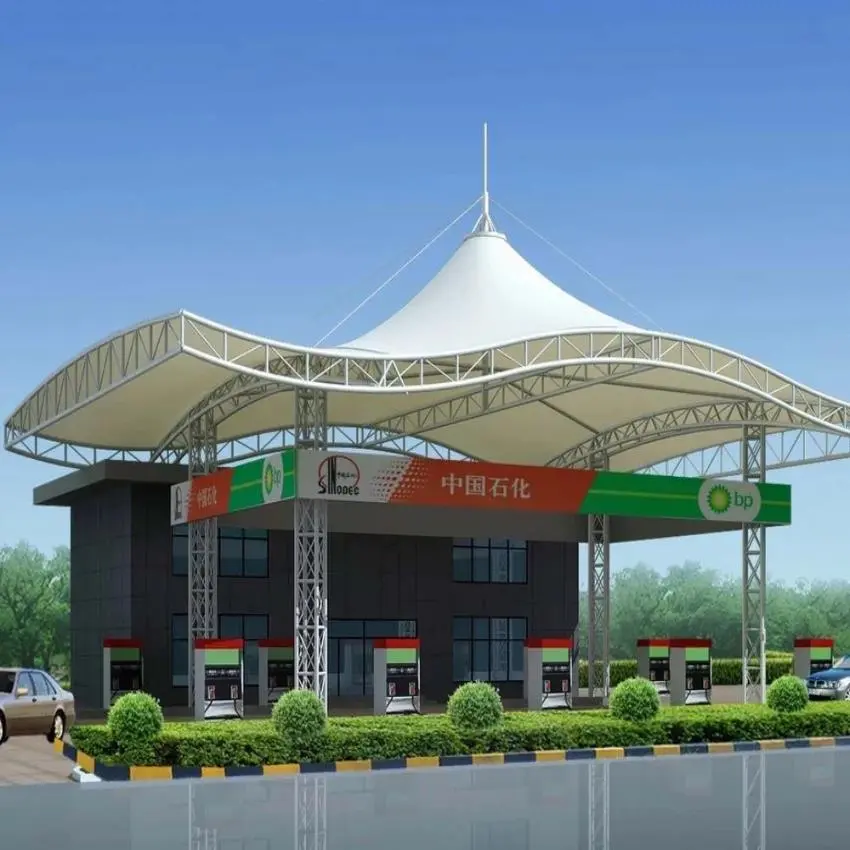 Petrol Pump Tensile Canopy